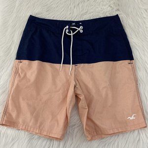 Hollister mens swim shorts size 32 two tone